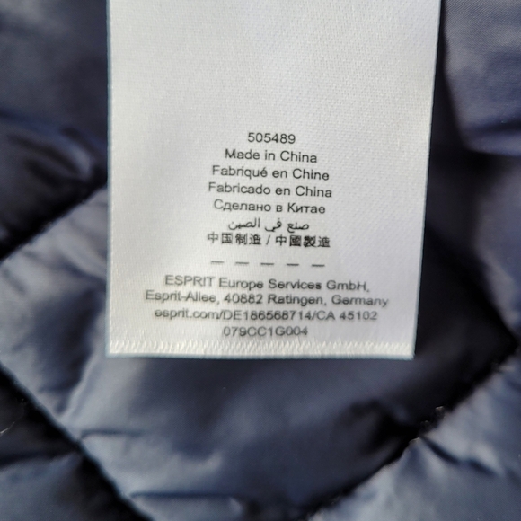 EDC by Espirit Plaid Quilted Zipper Pocket Detail Jacket Lightweight - Picture 11 of 15